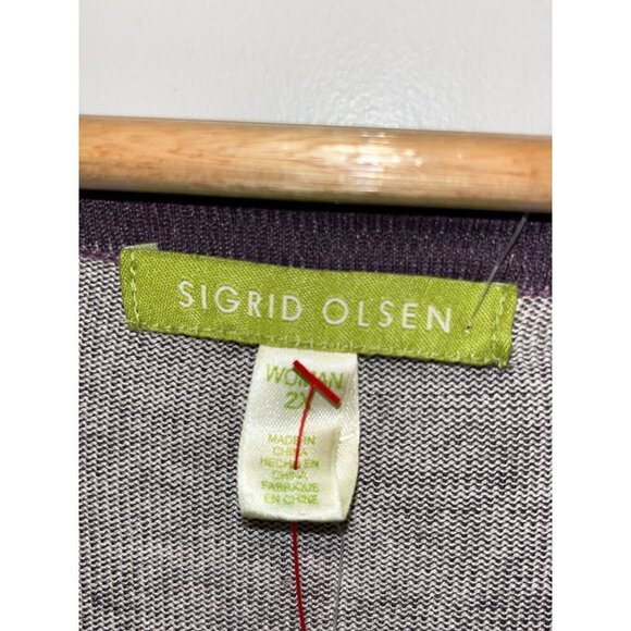 NWT Sigrid Olsen Floral Print V-Neck Top Purple Multi Women's 2X - Picture 8 of 10